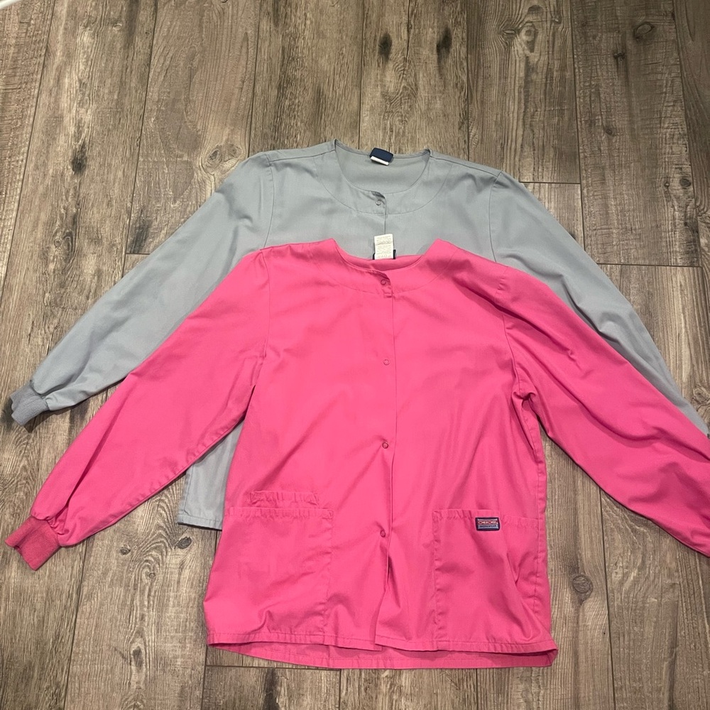Cherokee Srub Jackets. Pink and Grey. Size small.